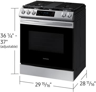 samsung gas stove slide in dimension filler